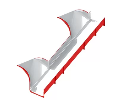 Крестообразный конвейер с решетчатым желобом