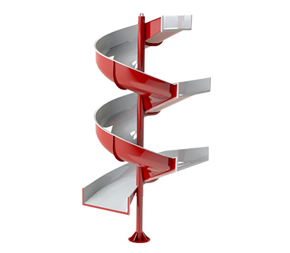 Многозаходный спиральный конвейерный желоб